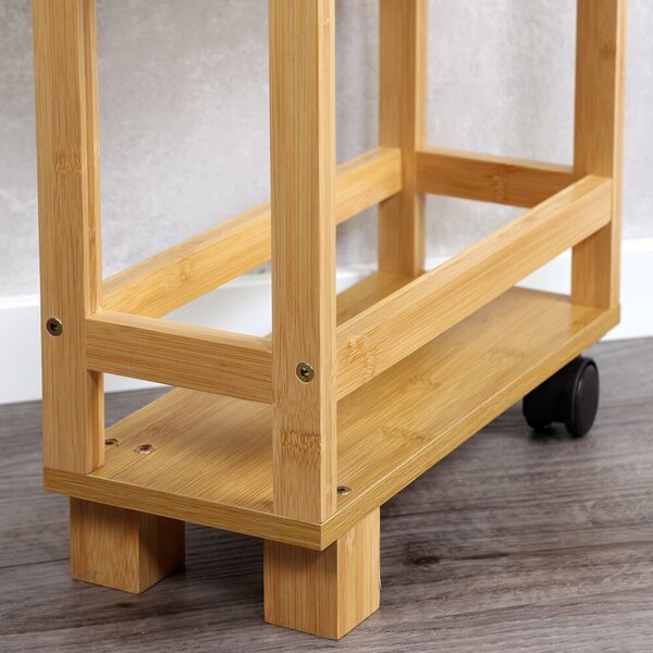 Regał na kółkach 15 x 74 x 36 cm, bambus KESPER 24860
