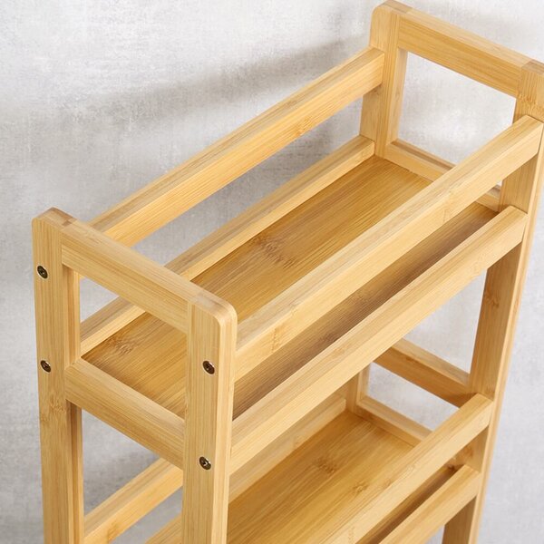 Regał na kółkach 15 x 74 x 36 cm, bambus KESPER 24860