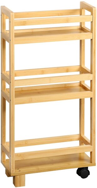 Regał na kółkach 15 x 74 x 36 cm, bambus KESPER 24860