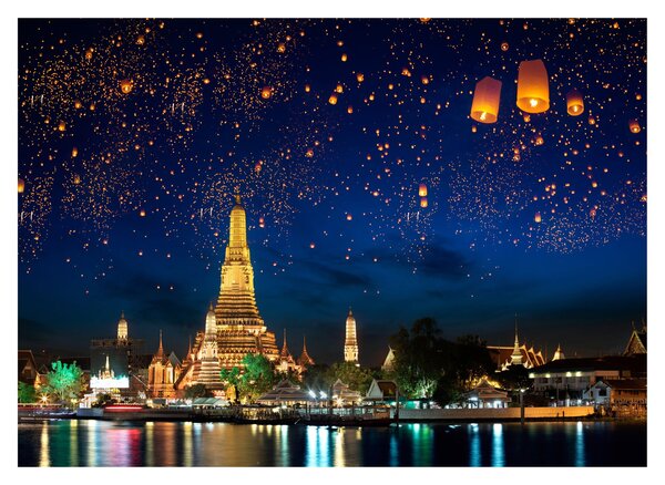 Obraz na szkle - Lampiony szczęścia, Bangkok (70x50 cm)