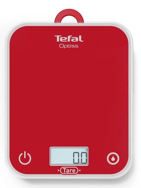Optiss Waga kuchenna cyfrowa, szkło, czerwona TEFAL BC50U3V0