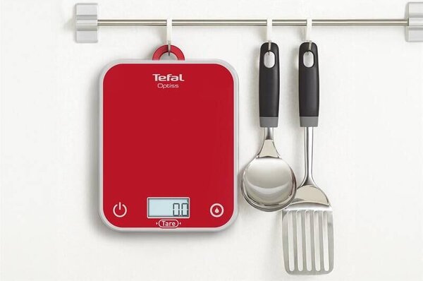 Optiss Waga kuchenna cyfrowa, szkło, czerwona TEFAL BC50U3V0