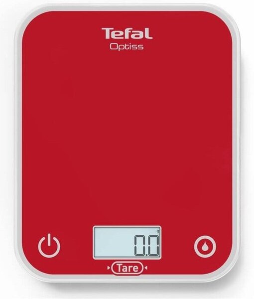 Optiss Waga kuchenna cyfrowa, szkło, czerwona TEFAL BC50U3V0