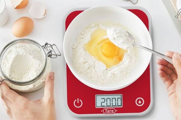 Optiss Waga kuchenna cyfrowa, szkło, czerwona TEFAL BC50U3V0