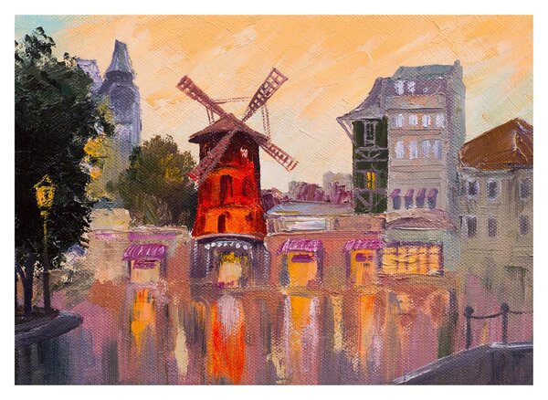 Obraz na szkle - Moulin Rouge, Paryż, Francja (70x50 cm)