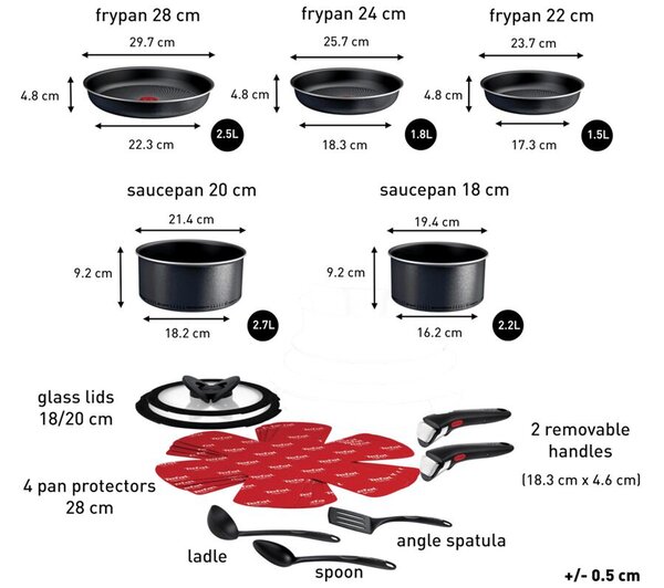 Ingenio So Light Zestaw naczyń 16 szt. TEFAL L7239642