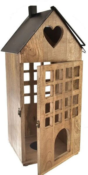 Black Latarnia 28 x 28 x 66 cm, mango/metal INDECOR X13075