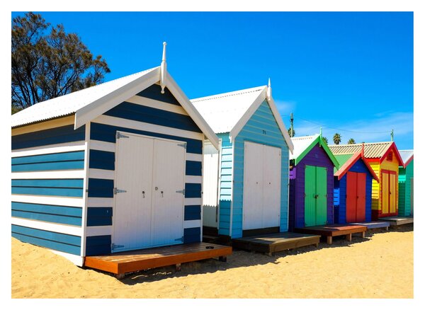 Obraz na szkle - Brighton Beach, Melbourne, Australia (70x50 cm)