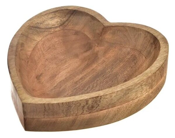 Misa serce 20 x 20 x 7 cm, drewno mango INDECOR X13069