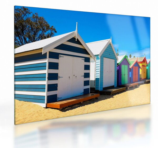 Obraz na szkle - Brighton Beach, Melbourne, Australia (70x50 cm)