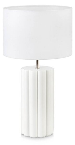 Lampa Stołowa Markslöjd, biały, sypialnia, tkanina | tekstylia