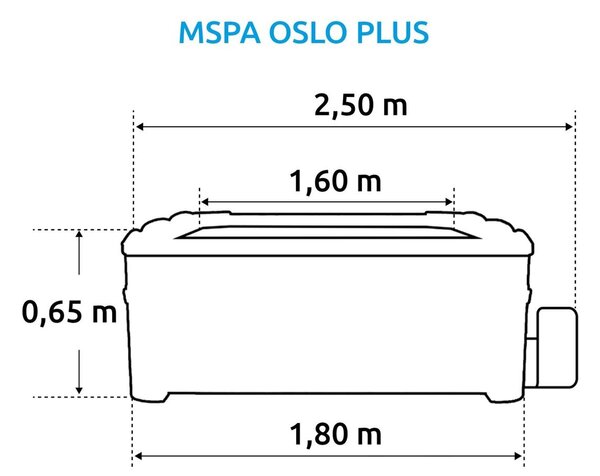Oslo PLUS F-OS063WP Jacuzzi 1150 l MSPA z warstwą izolacji termicznej