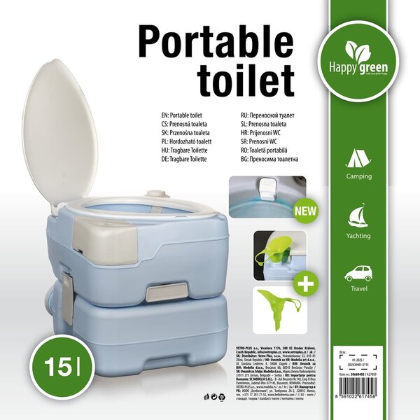 Przenośna toaleta 15 l HAPPY GREEN 50660403