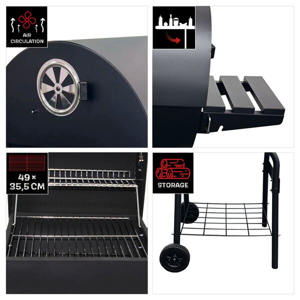 Barrel 550 Grill węglowy beczkowy LANDMANN 13657