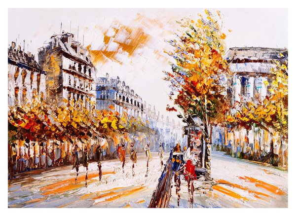 Obraz na szkle - Ulica w Paryżu (70x50 cm)