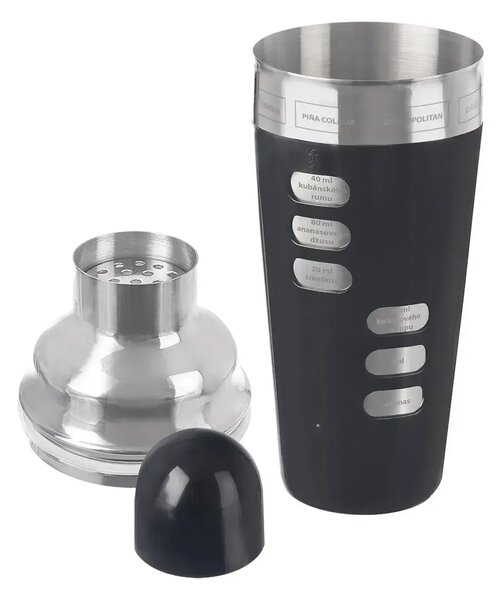Shaker z przepisami 0,69 l, nierdzewny ORION 128715