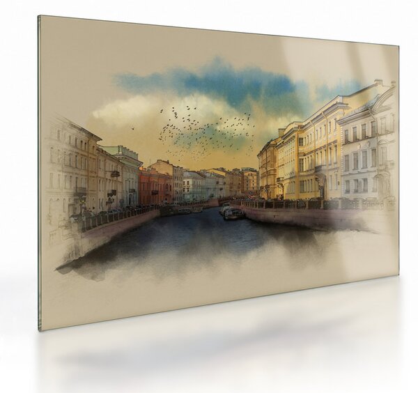 Obraz na szkle - Rzeka Mojka, Sankt Petersburg, Rosja (70x50 cm)