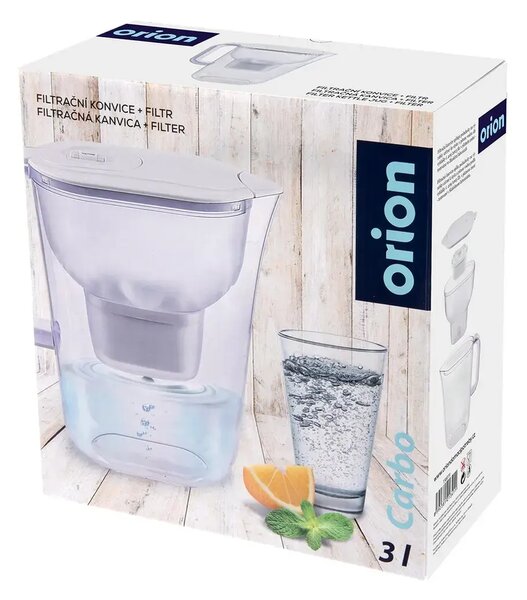 Carbo Dzbanek filtrujący, 3 l, plastikowy, biały ORION 156019