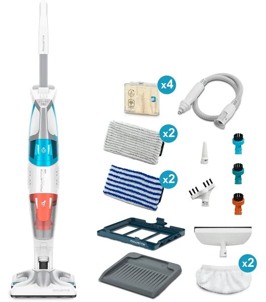 Clean & Steam Multi parowy odkurzacz z funkcją czyszczenia parą, biały, ROWENTA RY8544WH
