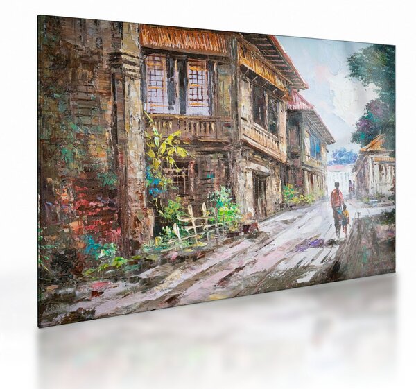 Obraz na szkle filipińskiej wioski, Azja (70x50 cm)