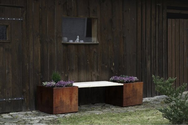 Cube Donica ogrodowa 60 x 60 x 50 cm, corten CORGARDEN 1001
