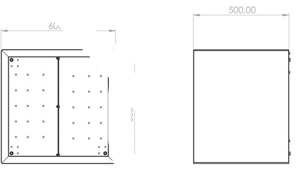 Cube Donica ogrodowa 60 x 60 x 50 cm, corten CORGARDEN 1001