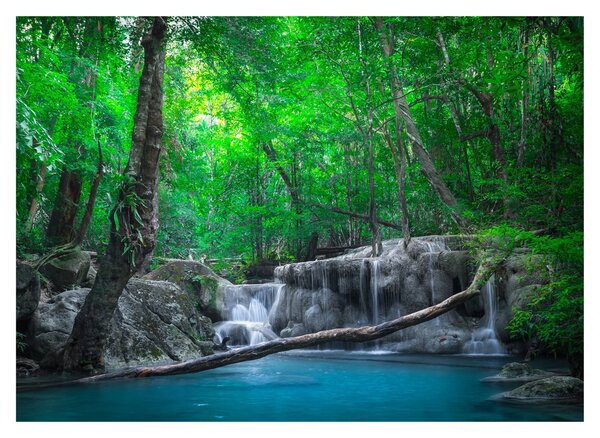Obraz na szkle - Wodospad Erawan, Kanchanaburi, Tajlandia (70x50 cm)