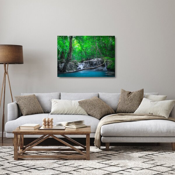 Obraz na szkle - Wodospad Erawan, Kanchanaburi, Tajlandia (70x50 cm)
