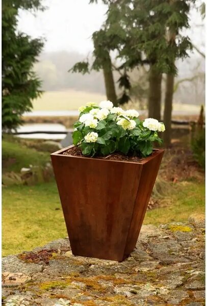 Cono Donica ogrodowa 70 x 70 x 80 cm, corten CORGARDEN 1004