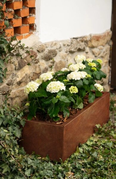 Line Donica ogrodowa 40 x 120 x 30 cm, corten CORGARDEN 1006