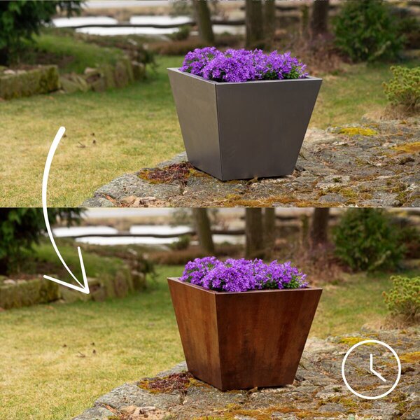 Cono Donica ogrodowa 60 x 60 x 50 cm, corten CORGARDEN 1003