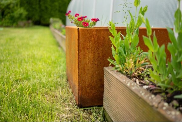 Cube Donica ogrodowa 40 x 40 x 30 cm, corten CORGARDEN 1002