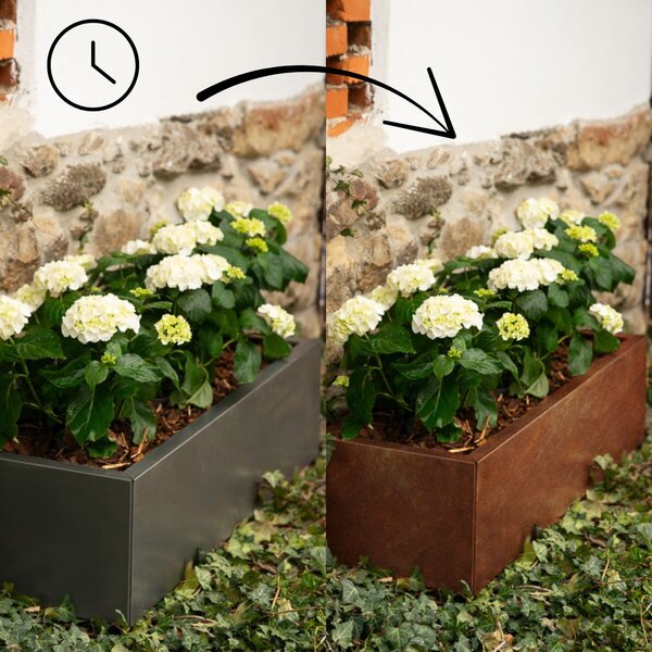 Line Donica ogrodowa 40 x 120 x 30 cm, corten CORGARDEN 1006