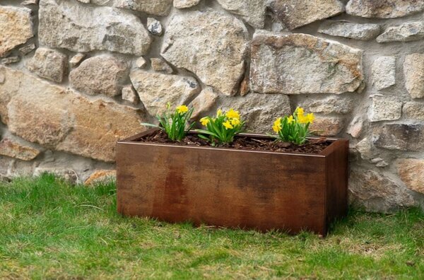 Line Donica ogrodowa 40 x 90 x 30 cm, corten CORGARDEN 1005