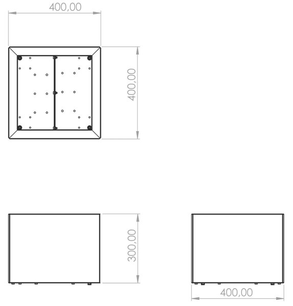 Cube Donica ogrodowa 40 x 40 x 30 cm, corten CORGARDEN 1002