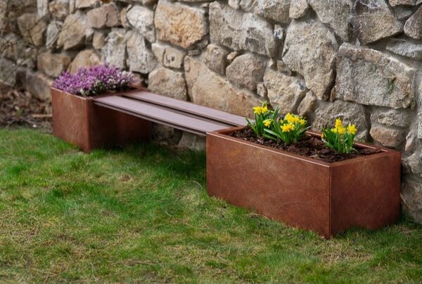 Cube Donica ogrodowa 40 x 40 x 30 cm, corten CORGARDEN 1002