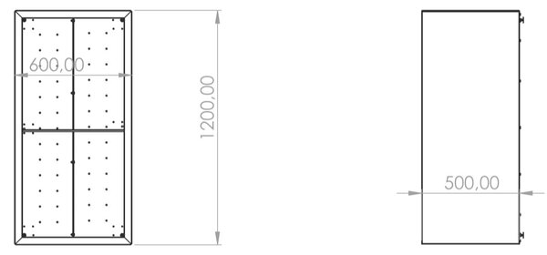 Line Donica ogrodowa 60 x 120 x 50 cm, corten CORGARDEN 1007