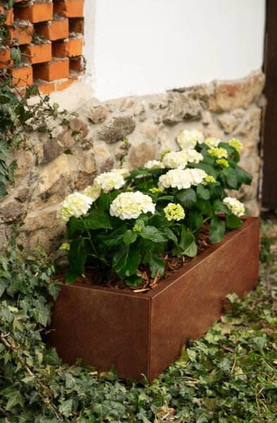 Line Donica ogrodowa 40 x 90 x 30 cm, corten CORGARDEN 1005