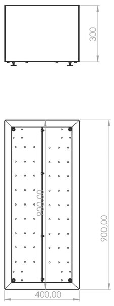 Line Donica ogrodowa 40 x 90 x 30 cm, corten CORGARDEN 1005