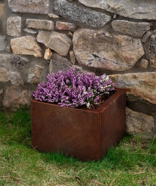 Cube Donica ogrodowa 40 x 40 x 30 cm, corten CORGARDEN 1002