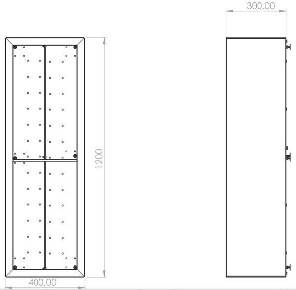 Line Donica ogrodowa 40 x 120 x 30 cm, corten CORGARDEN 1006
