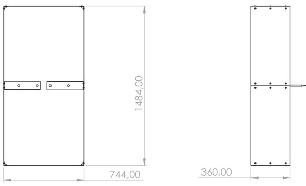 Vivo Podwyższona grządka 74 x 148 x 36 cm, corten CORGARDEN 1012