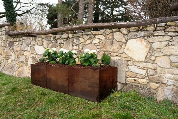 Alto Podwyższona grządka 69 x 204 x 52 cm, corten CORGARDEN 1011