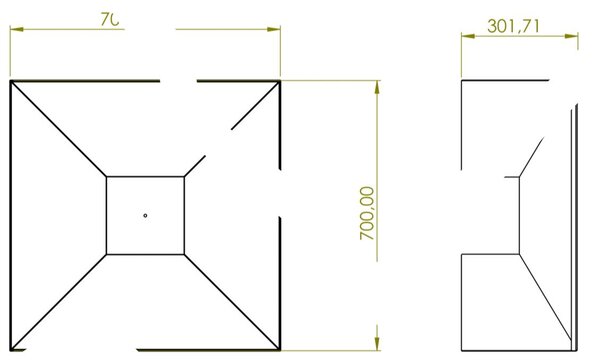 Fokus Palenisko ogrodowe 70 x 70 x 30 cm, corten CORGARDEN 1017