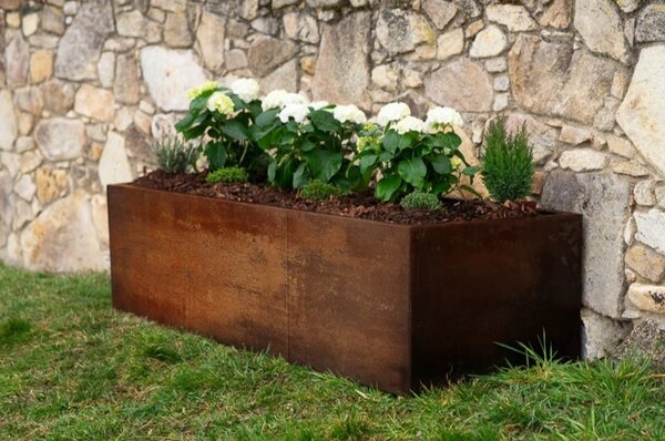 Alto Podwyższona grządka 69 x 204 x 52 cm, corten CORGARDEN 1011