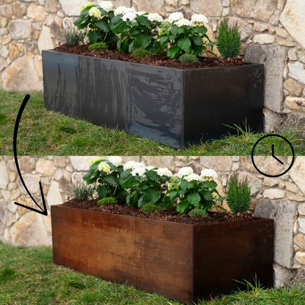Alto Podwyższona grządka 69 x 204 x 52 cm, corten CORGARDEN 1011
