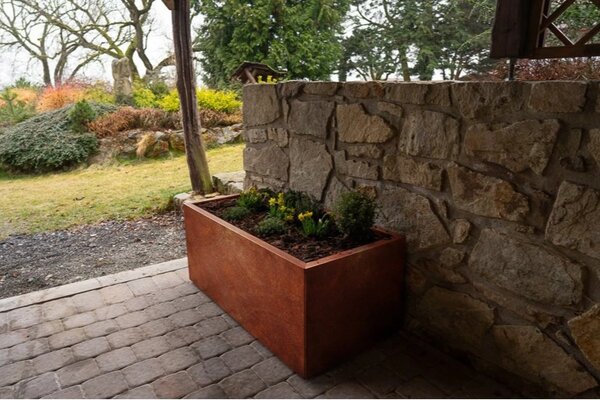 Alto Podwyższona grządka 69 × 136 × 52 cm, corten CORGARDEN 1010