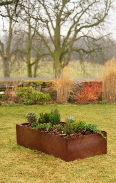 Vivo Podwyższona grządka 74 x 148 x 36 cm, corten CORGARDEN 1012