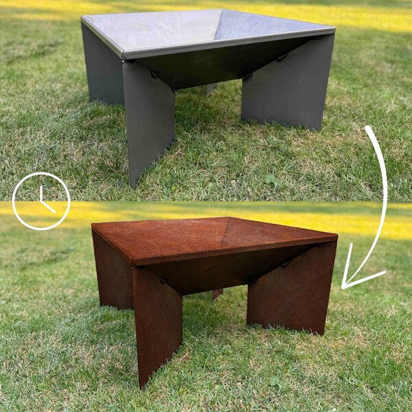 Fokus Palenisko ogrodowe 50 × 50 × 30 cm, corten CORGARDEN 1016
