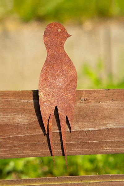 Ozdoba ogrodowa jaskółka 2, 20 x 5 cm, corten CORGARDEN 1045